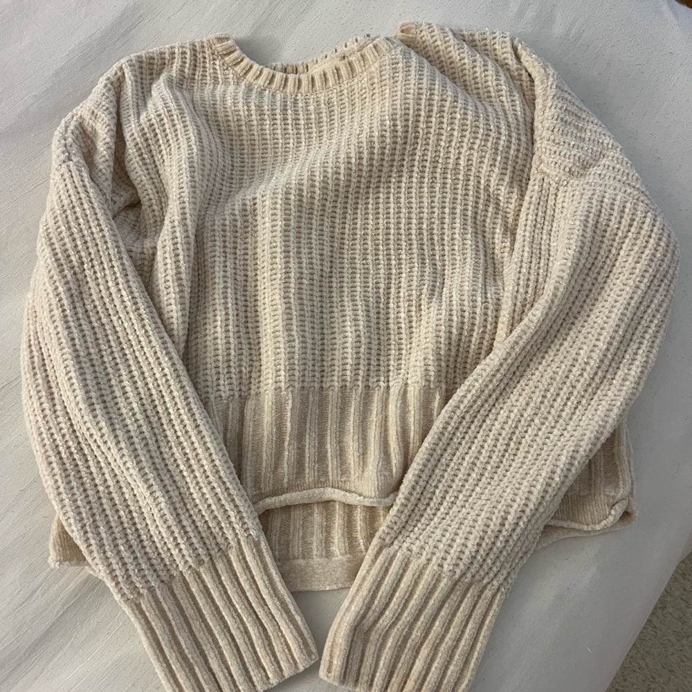 Beige Chenille Sweater